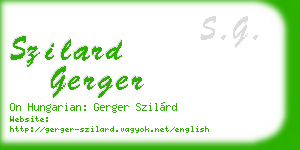 szilard gerger business card