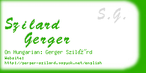 szilard gerger business card